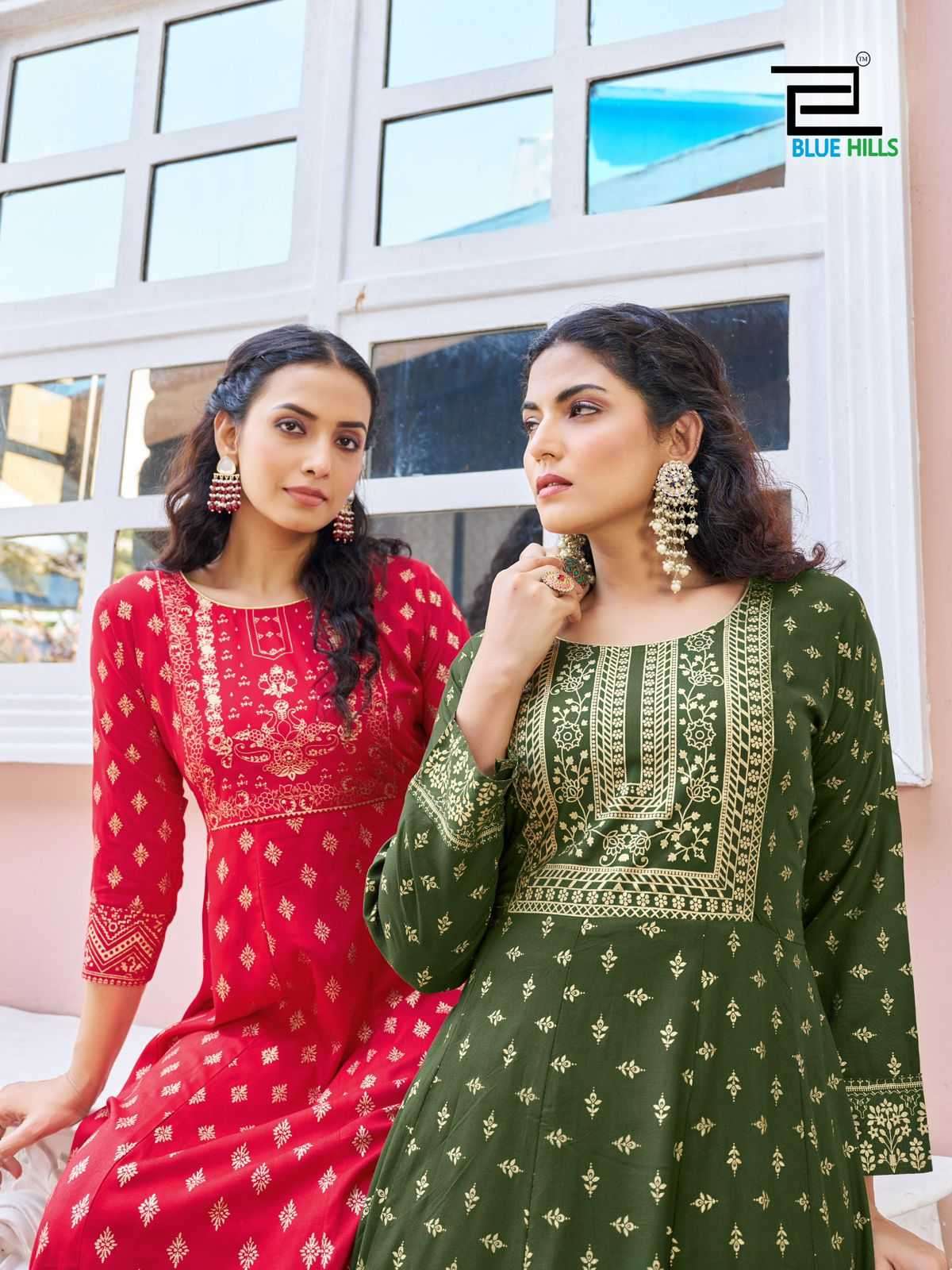 BLUE HILLS PRESENTS WOMANIYA VOL-25 READYMADE PLUS SIZE RAYON ANARKALI STYLE GOWN CATALOG WHOLESALER AND EXPORTER IN SURAT