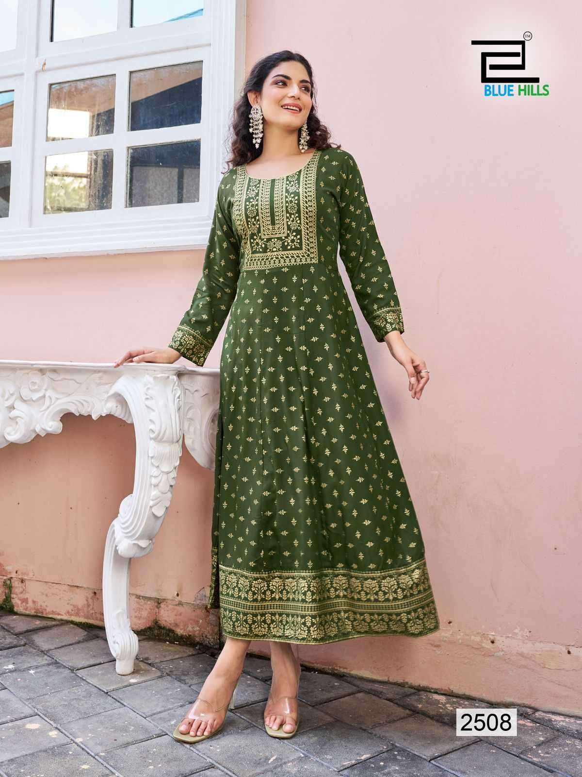 BLUE HILLS PRESENTS WOMANIYA VOL-25 READYMADE PLUS SIZE RAYON ANARKALI STYLE GOWN CATALOG WHOLESALER AND EXPORTER IN SURAT