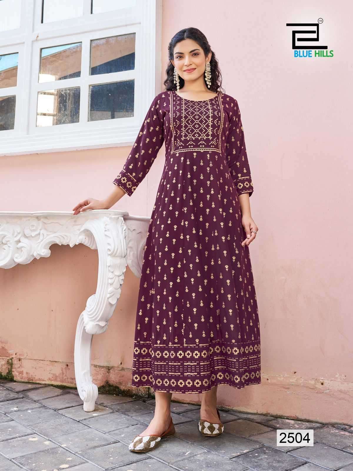 BLUE HILLS PRESENTS WOMANIYA VOL-25 READYMADE PLUS SIZE RAYON ANARKALI STYLE GOWN CATALOG WHOLESALER AND EXPORTER IN SURAT