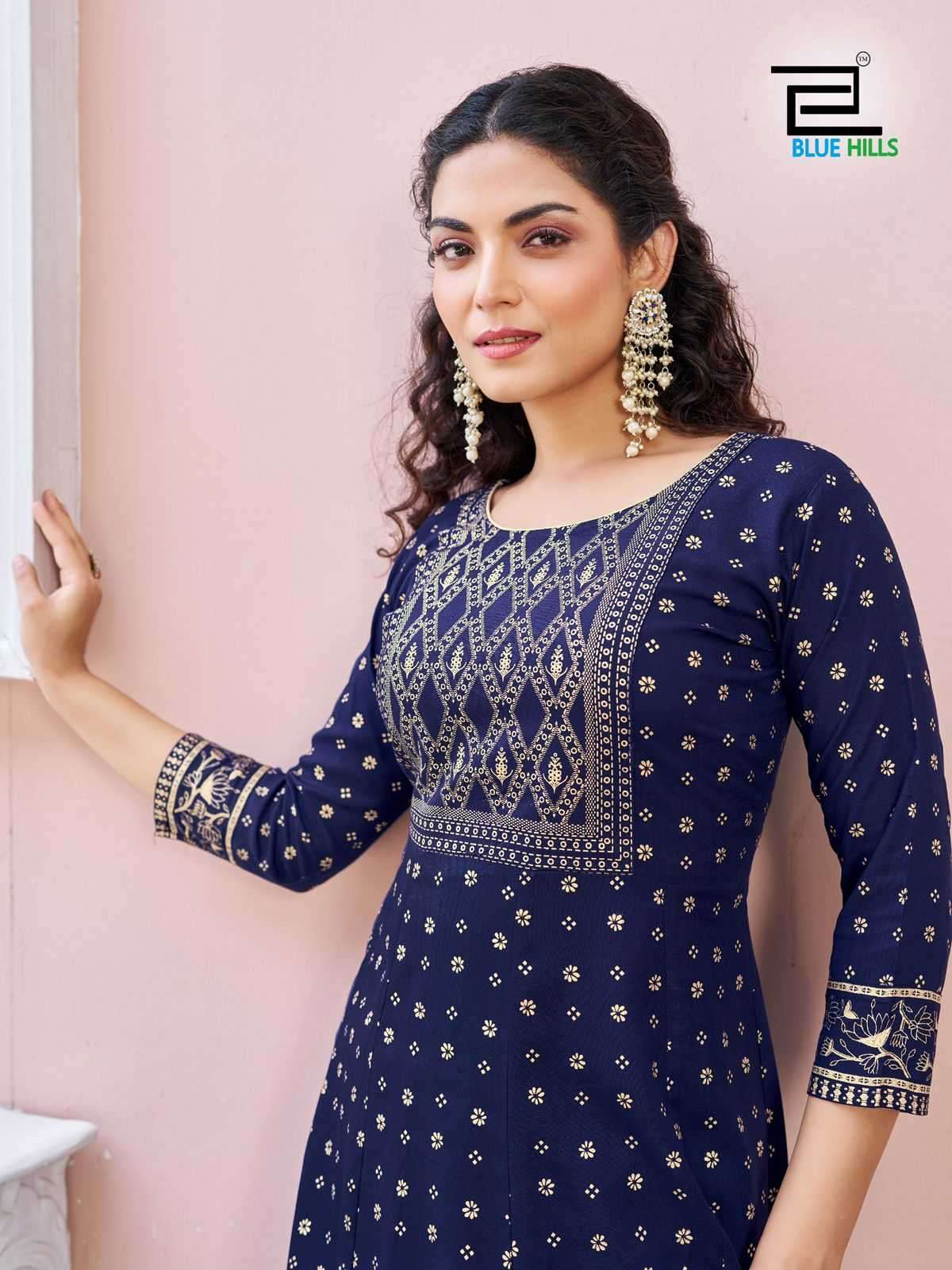 BLUE HILLS PRESENTS WOMANIYA VOL-25 READYMADE PLUS SIZE RAYON ANARKALI STYLE GOWN CATALOG WHOLESALER AND EXPORTER IN SURAT