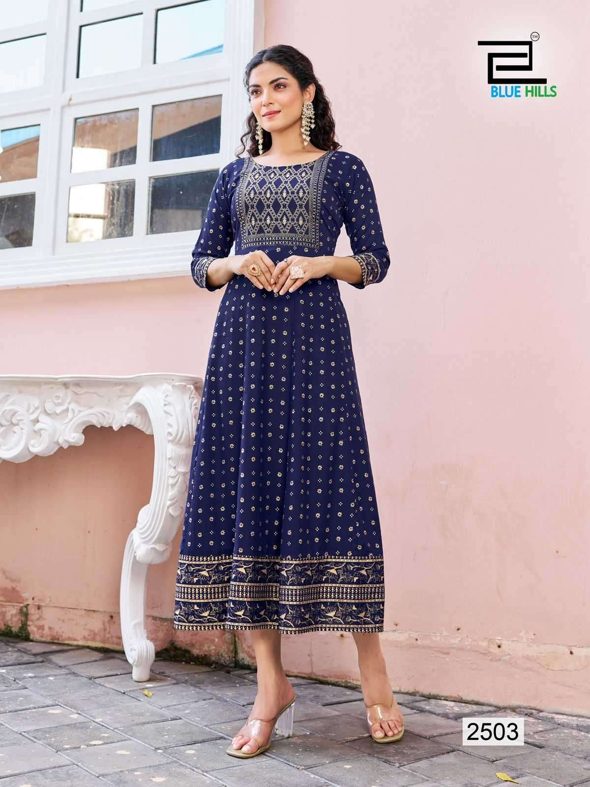 BLUE HILLS PRESENTS WOMANIYA VOL-25 READYMADE PLUS SIZE RAYON ANARKALI STYLE GOWN CATALOG WHOLESALER AND EXPORTER IN SURAT