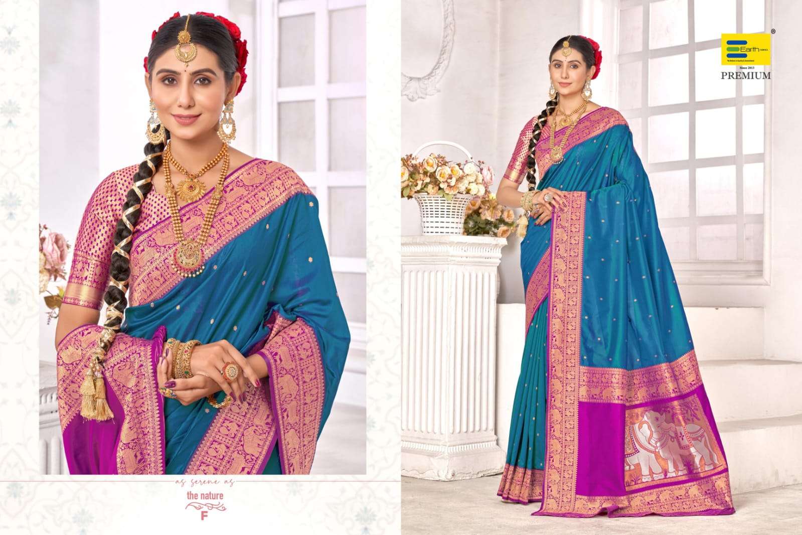 EARTH FABRICS PRESENTS AAMODINI SILK FANCY SOFT SILK SAREES CATALOG WHOLESALER AND EXPORTER IN SURAT