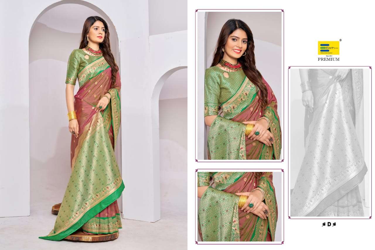 EARTH FABRICS PRESENTS ABHIRATHI SILK FANCY SOFT SILK SAREES CATALOG WHOLESALER AND EXPORTER IN SURAT