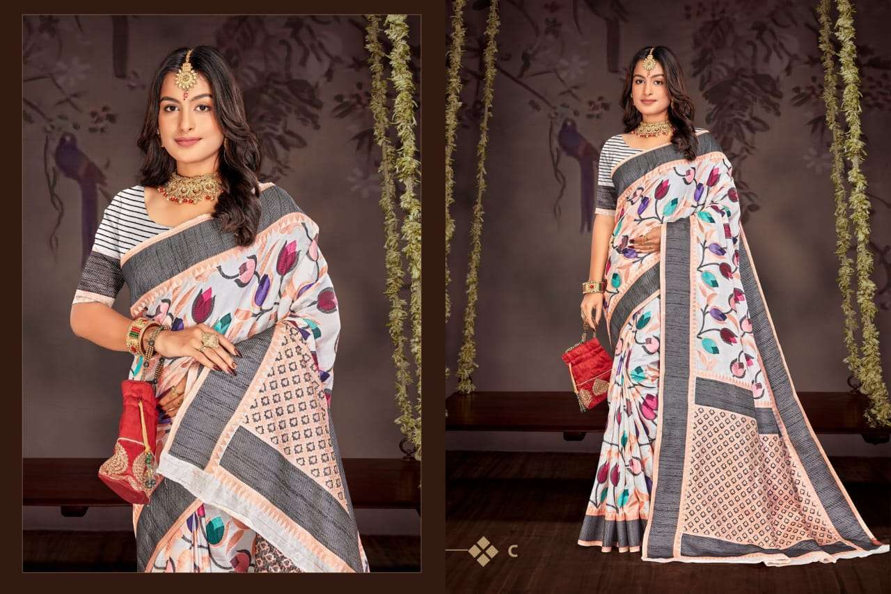 EARTH  FABRICS PRESENTS ANARKALI FANCY SILK SAREES CATALOG WHOLESALER AND EXPORTER IN SURAT
