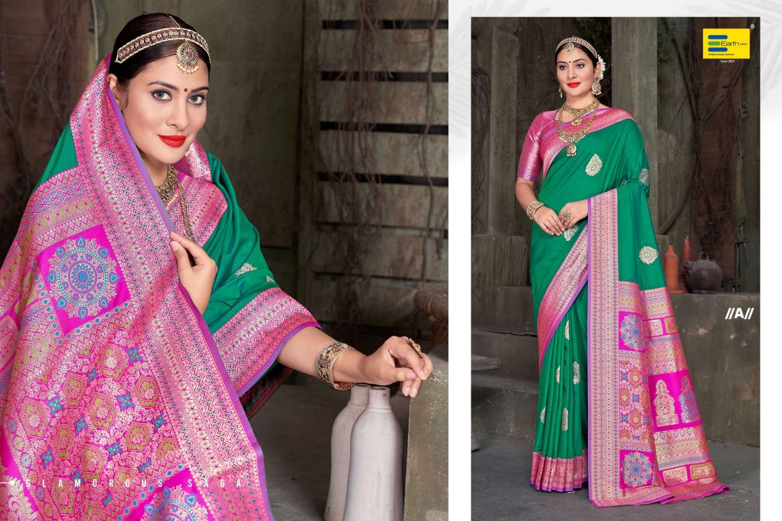 EARTH FABRICS PRESENTS BOMKAI FANCY SOFT SILK SAREES CATALOG WHOLESALER AND EXPORTER IN SURAT