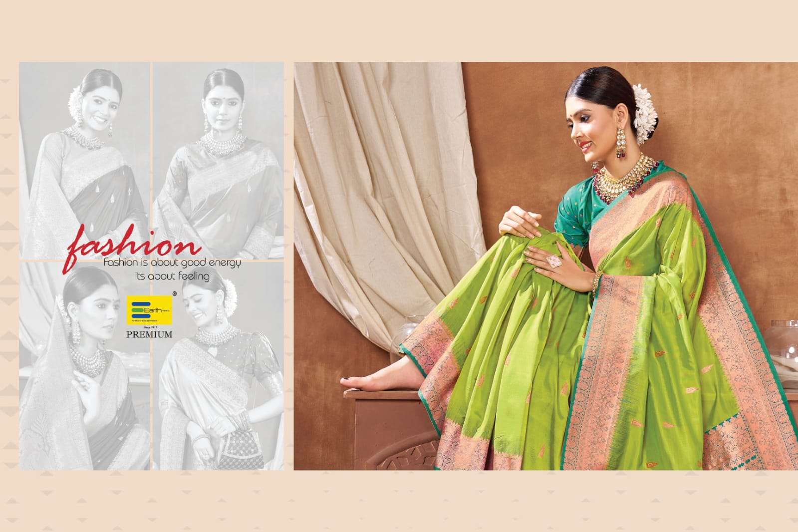 EARTH  FABRICS PRESENTS HARI PRIYA SILK FANCY SILK SAREES CATALOG WHOLESALER AND EXPORTER IN SURAT