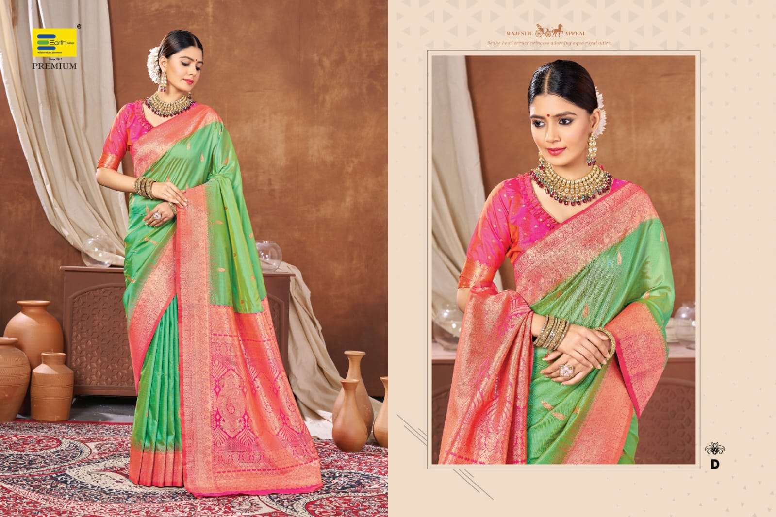 EARTH  FABRICS PRESENTS HARI PRIYA SILK FANCY SILK SAREES CATALOG WHOLESALER AND EXPORTER IN SURAT