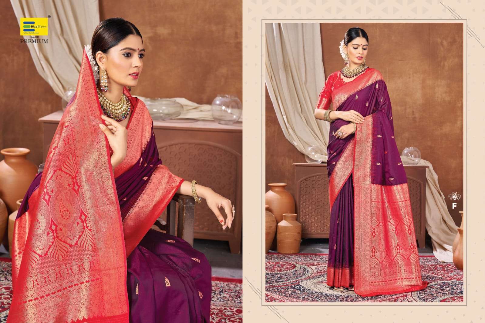 EARTH  FABRICS PRESENTS HARI PRIYA SILK FANCY SILK SAREES CATALOG WHOLESALER AND EXPORTER IN SURAT