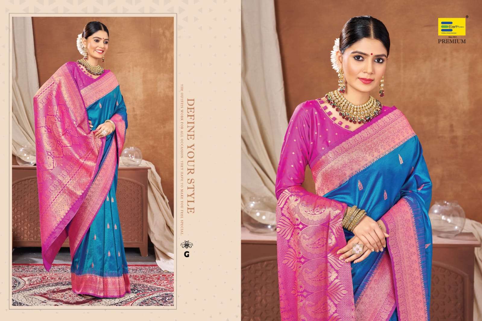 EARTH  FABRICS PRESENTS HARI PRIYA SILK FANCY SILK SAREES CATALOG WHOLESALER AND EXPORTER IN SURAT