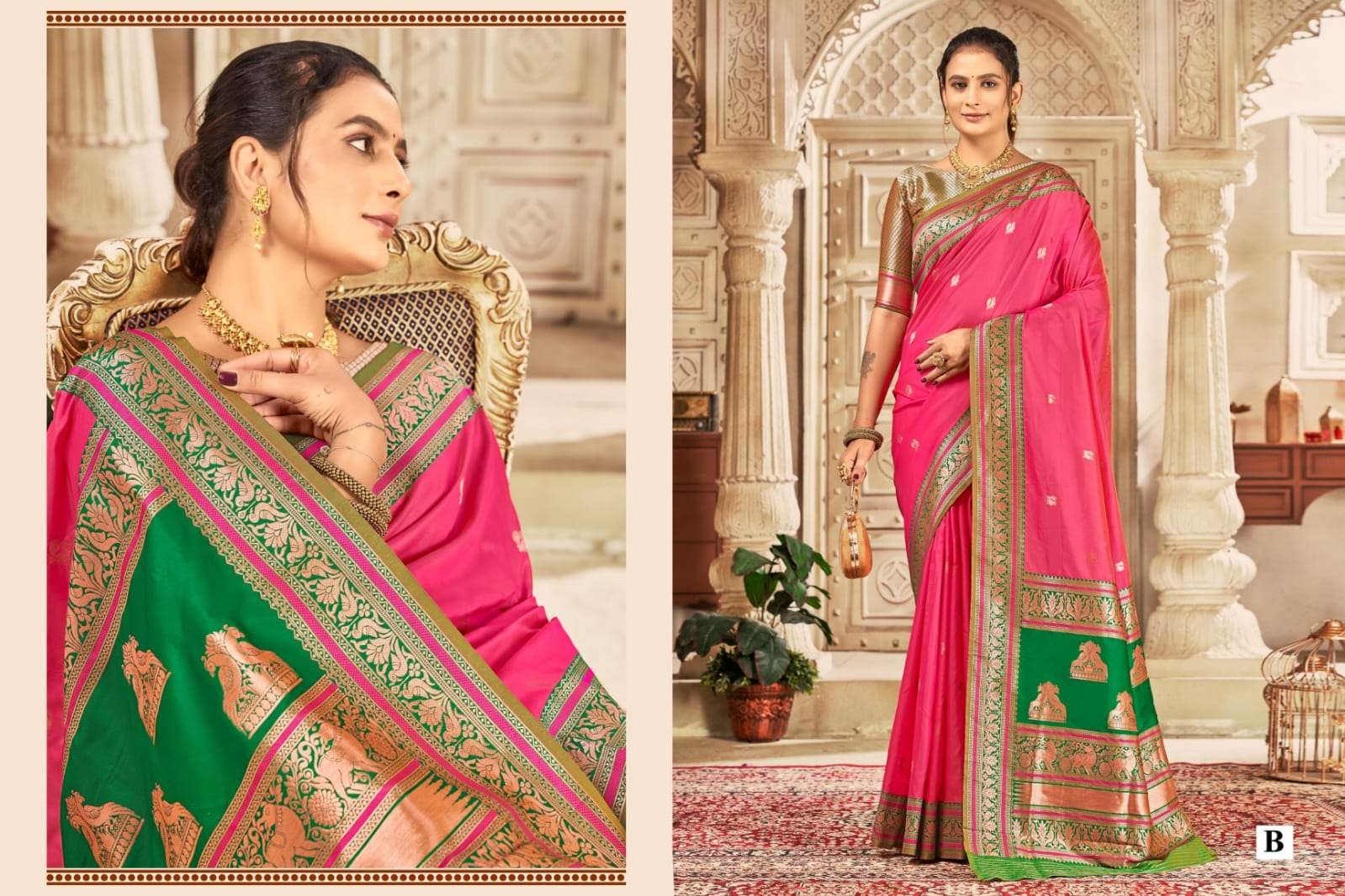 EARTH FABRICS PRESENTS KANJIVARAM VOL-2 FANCY SOFT SILK SAREES CATALOG WHOLESALER AND EXPORTER IN SURAT