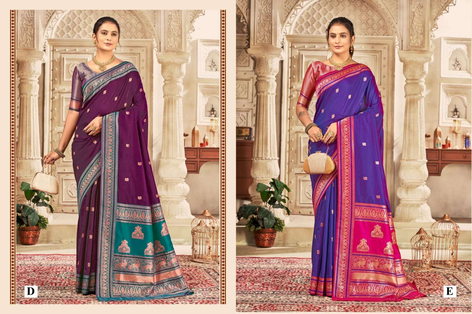 EARTH FABRICS PRESENTS KANJIVARAM VOL-2 FANCY SOFT SILK SAREES CATALOG WHOLESALER AND EXPORTER IN SURAT