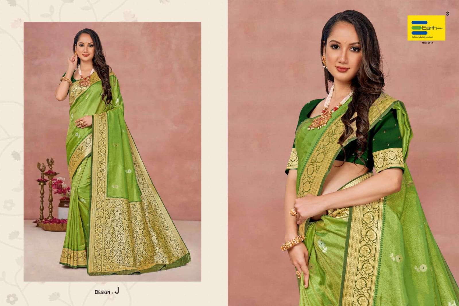 EARTH FABRICS PRESENTS OZAL FANCY SOFT SILK SAREES CATALOG WHOLESALER AND EXPORTER IN SURAT