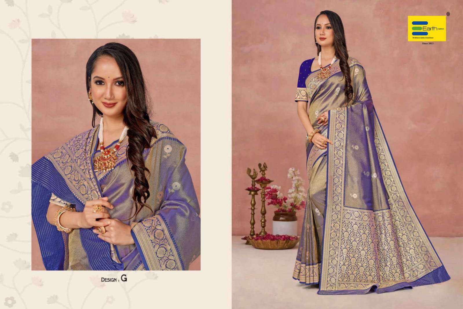 EARTH FABRICS PRESENTS OZAL FANCY SOFT SILK SAREES CATALOG WHOLESALER AND EXPORTER IN SURAT