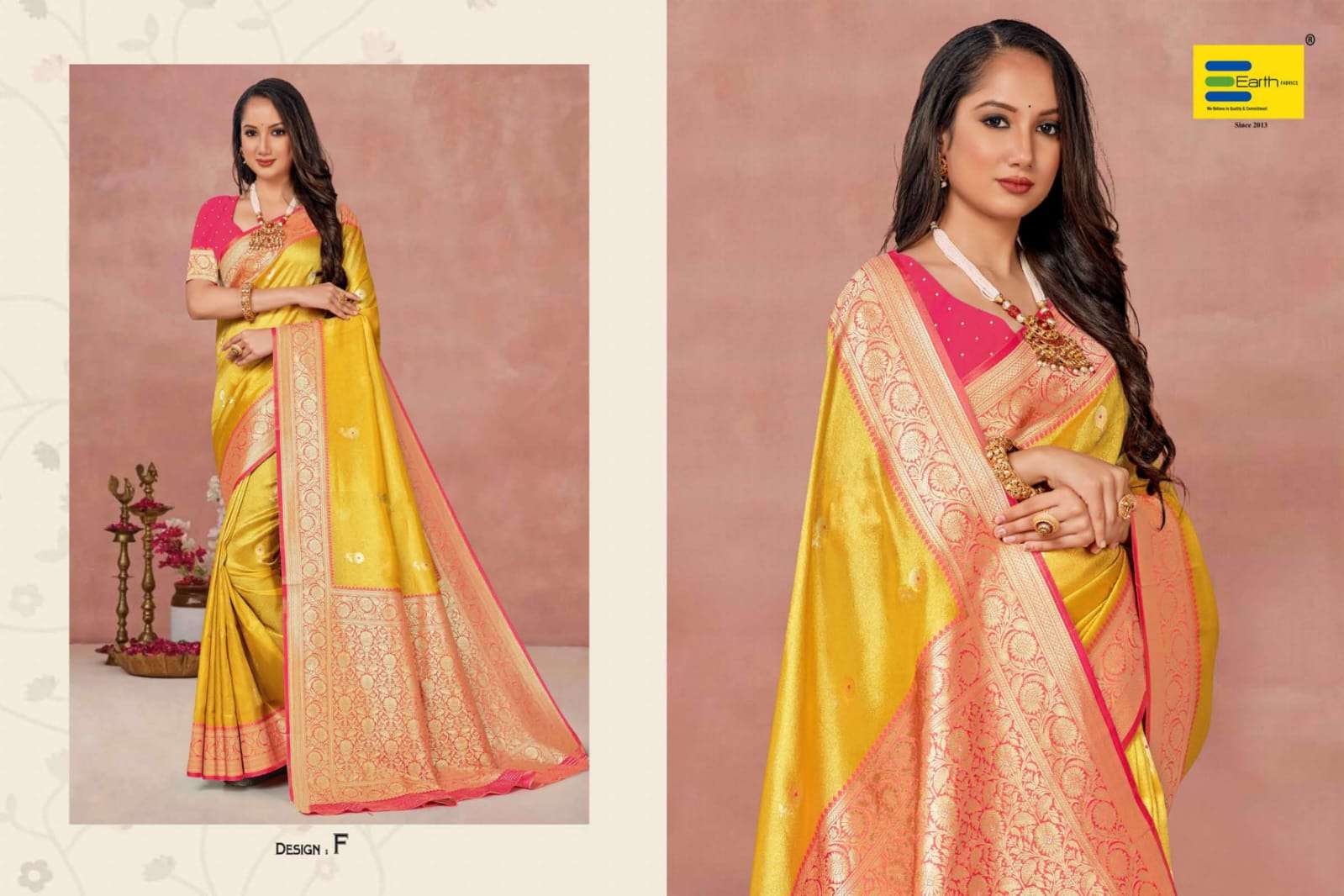 EARTH FABRICS PRESENTS OZAL FANCY SOFT SILK SAREES CATALOG WHOLESALER AND EXPORTER IN SURAT
