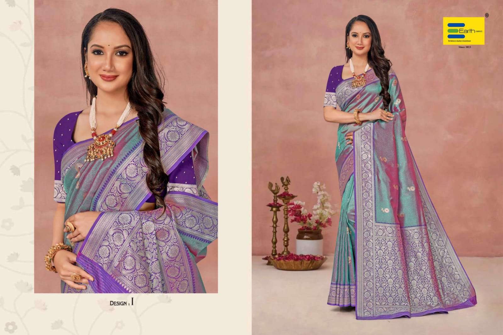 EARTH FABRICS PRESENTS OZAL FANCY SOFT SILK SAREES CATALOG WHOLESALER AND EXPORTER IN SURAT