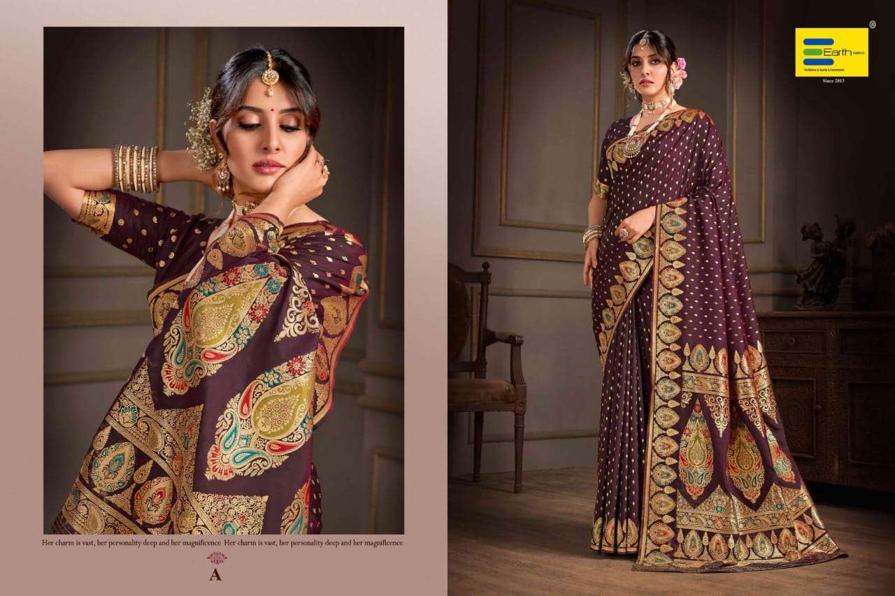EARTH FABRICS PRESENTS PARAMPARA FANCY SOFT SILK SAREES CATALOG WHOLESALER AND EXPORTER IN SURAT