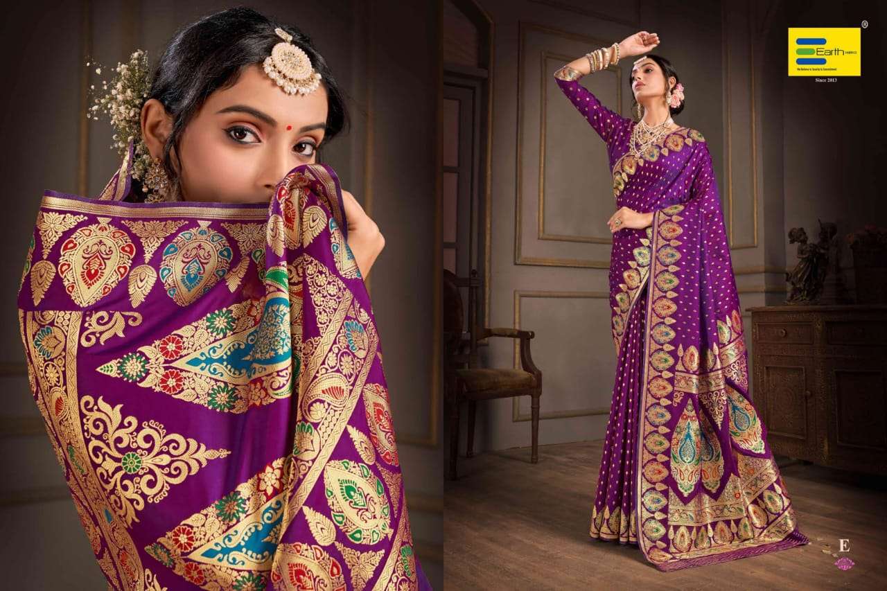 EARTH FABRICS PRESENTS PARAMPARA FANCY SOFT SILK SAREES CATALOG WHOLESALER AND EXPORTER IN SURAT