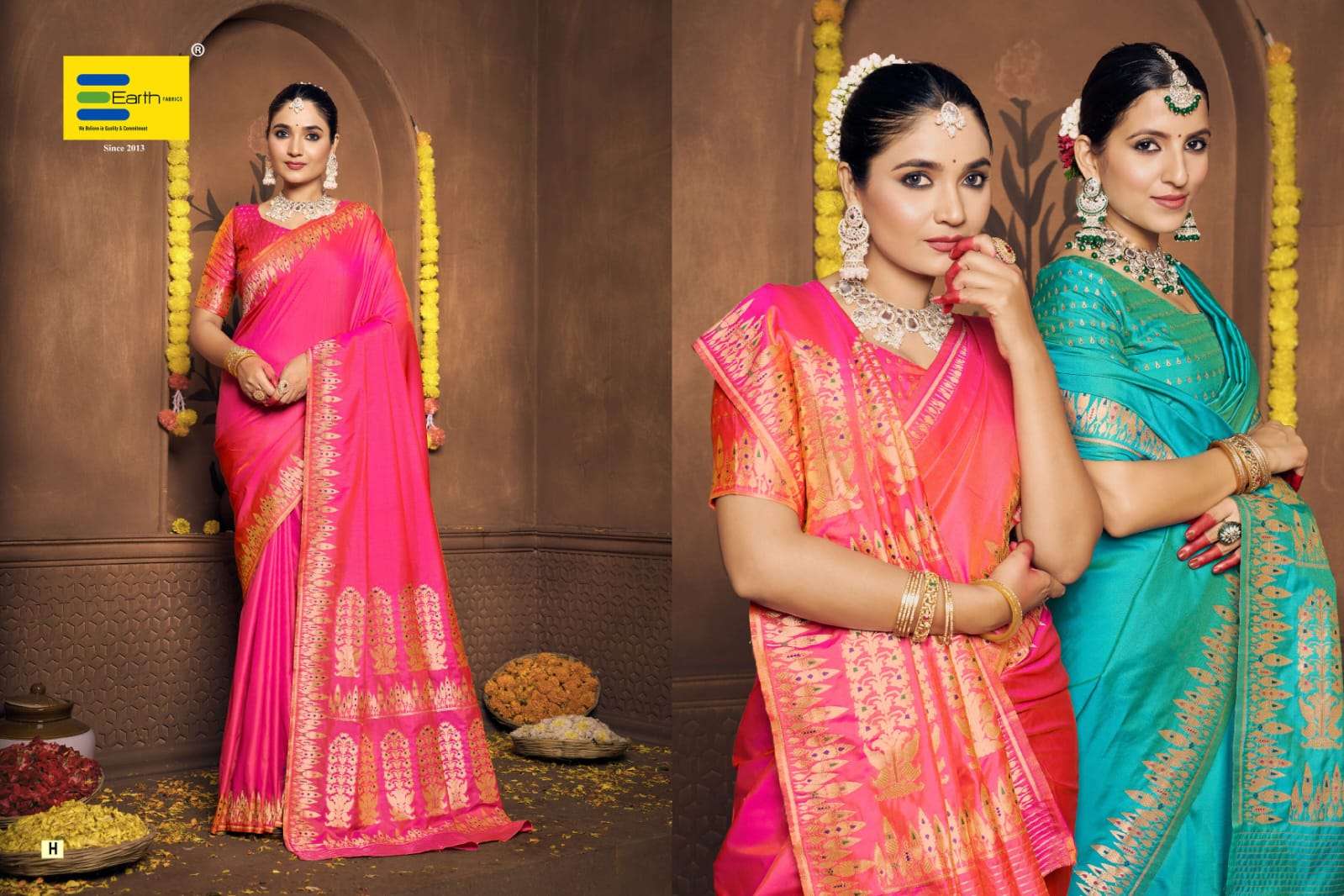 EARTH FABRICS PRESENTS  SHONA VOL -1 FANCY SOFT SILK SAREES CATALOG WHOLESALER AND EXPORTER IN SURAT