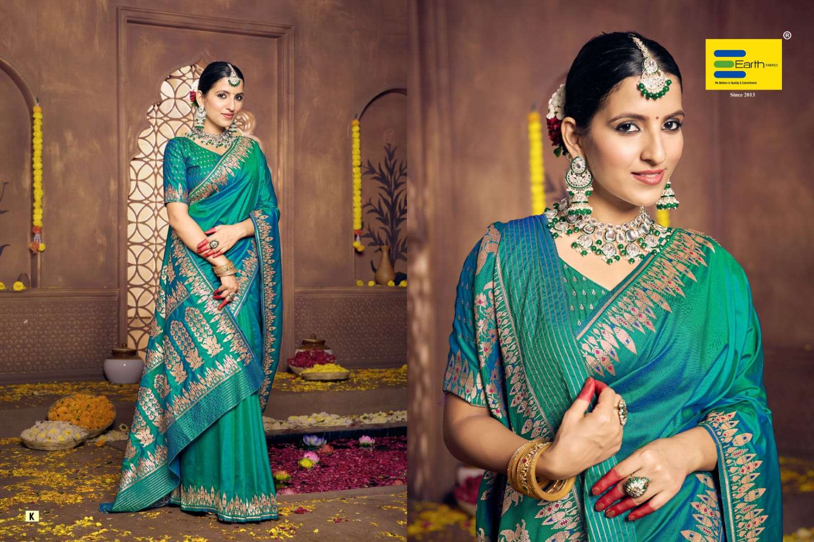 EARTH FABRICS PRESENTS  SHONA VOL -1 FANCY SOFT SILK SAREES CATALOG WHOLESALER AND EXPORTER IN SURAT
