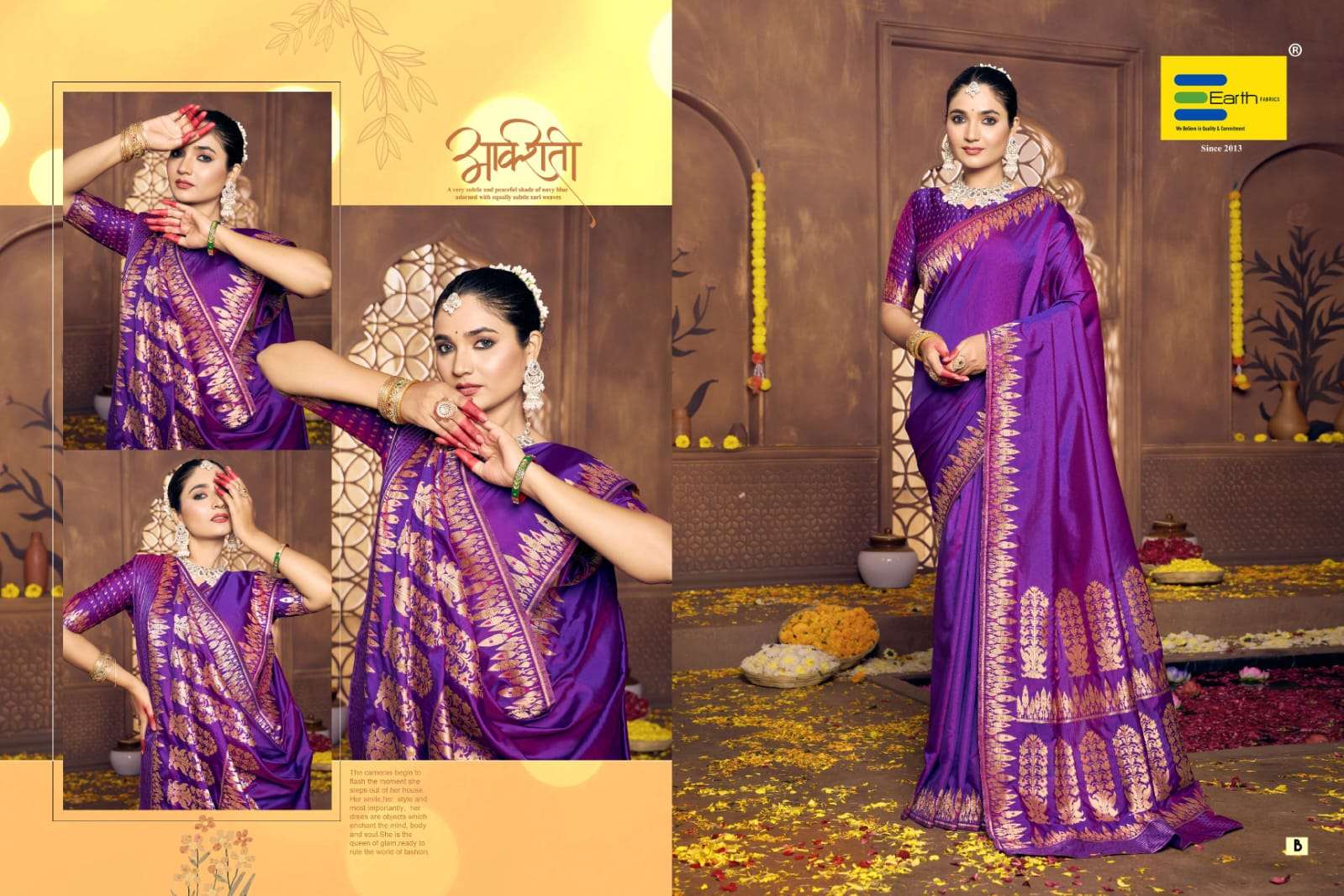 EARTH FABRICS PRESENTS  SHONA VOL -1 FANCY SOFT SILK SAREES CATALOG WHOLESALER AND EXPORTER IN SURAT