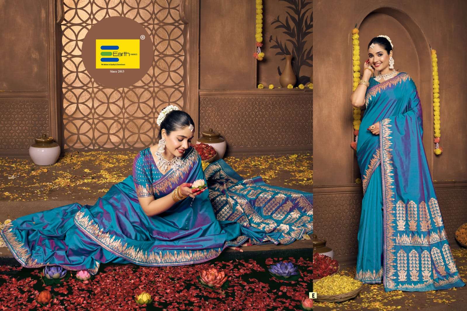 EARTH FABRICS PRESENTS  SHONA VOL -1 FANCY SOFT SILK SAREES CATALOG WHOLESALER AND EXPORTER IN SURAT