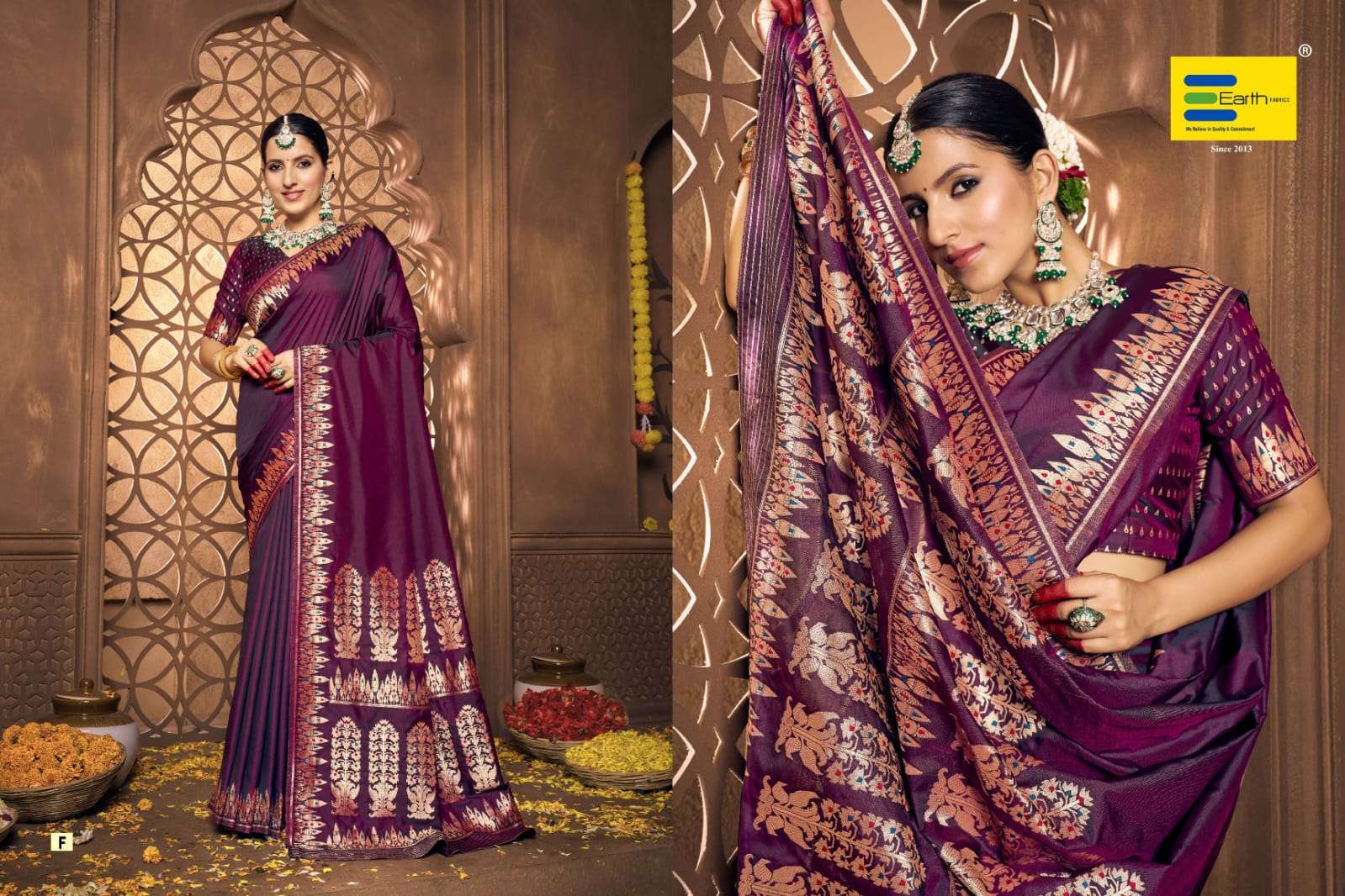 EARTH FABRICS PRESENTS  SHONA VOL -1 FANCY SOFT SILK SAREES CATALOG WHOLESALER AND EXPORTER IN SURAT