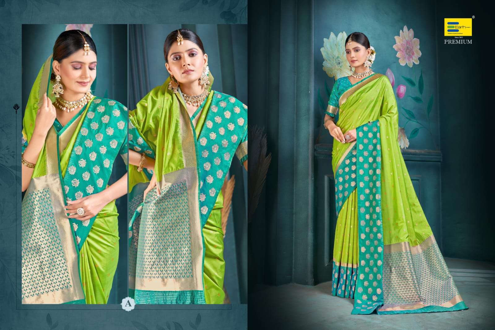 EARTH FABRICS PRESENTS SHRIVALLI SILK FANCY SILK SAREES CATALOG WHOLESALER AND EXPORTER IN SURAT