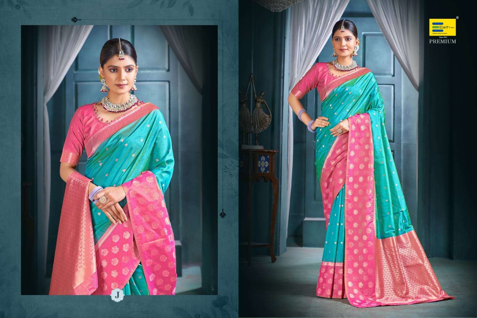 EARTH FABRICS PRESENTS SHRIVALLI SILK FANCY SILK SAREES CATALOG WHOLESALER AND EXPORTER IN SURAT