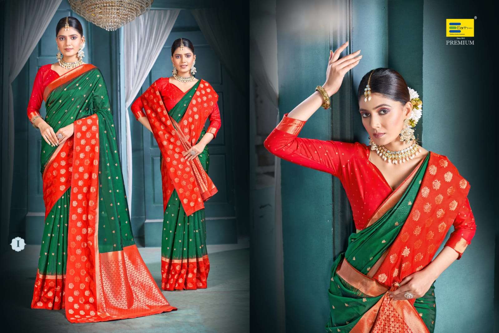 EARTH FABRICS PRESENTS SHRIVALLI SILK FANCY SILK SAREES CATALOG WHOLESALER AND EXPORTER IN SURAT