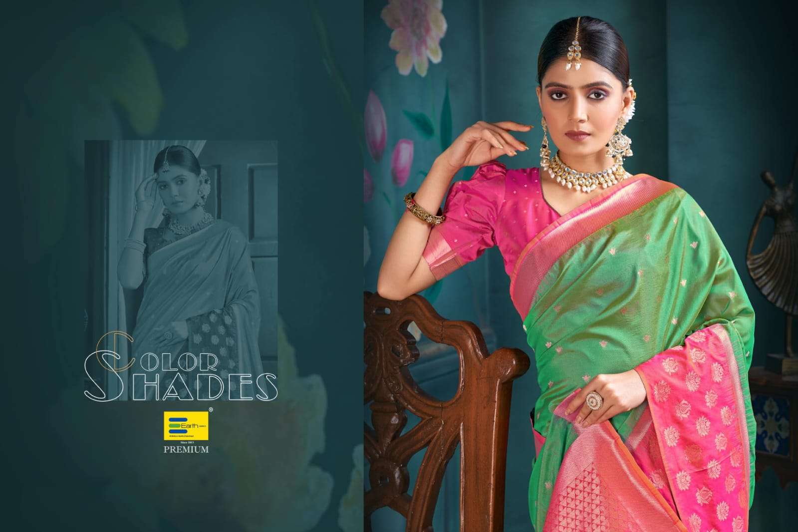 EARTH FABRICS PRESENTS SHRIVALLI SILK FANCY SILK SAREES CATALOG WHOLESALER AND EXPORTER IN SURAT