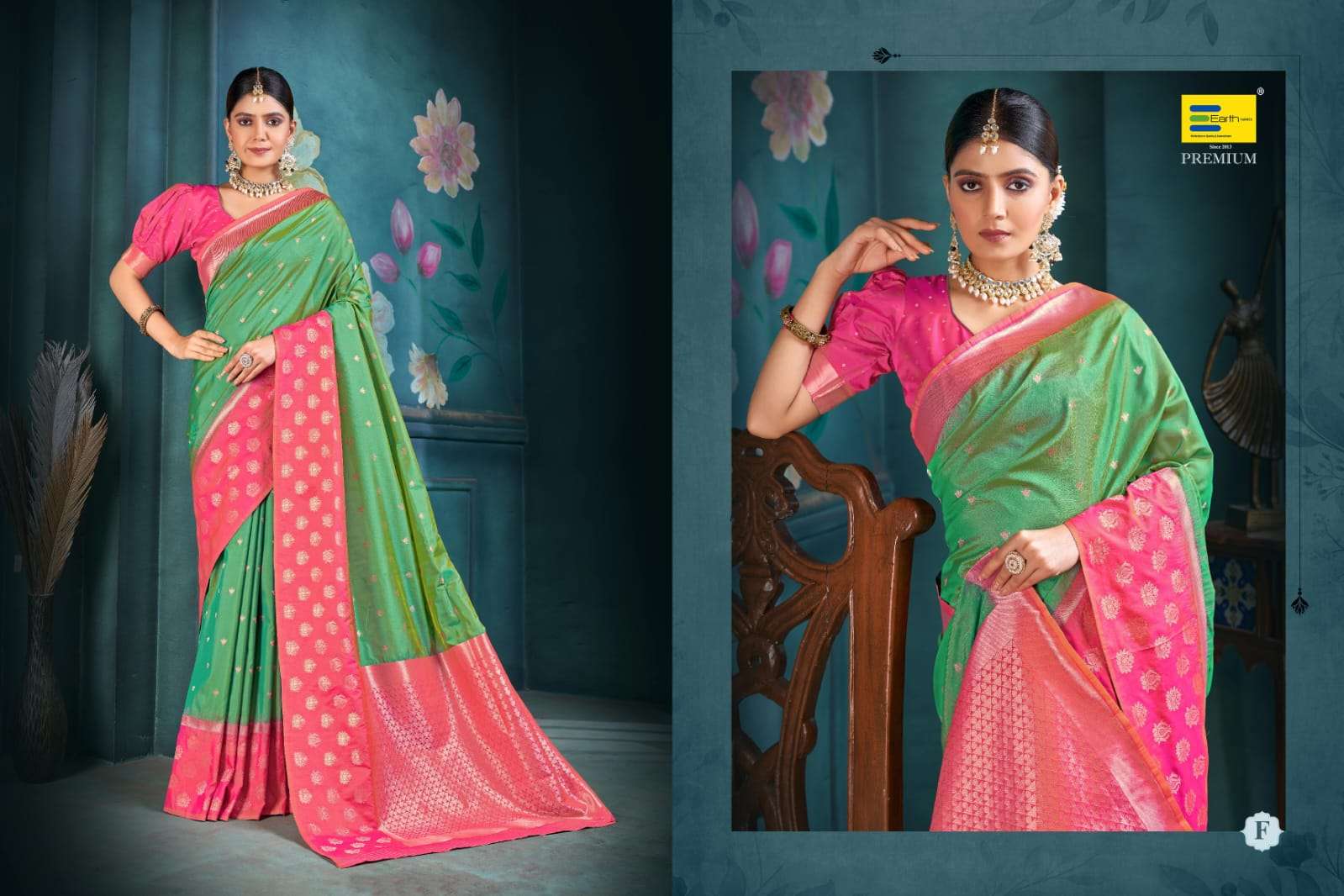 EARTH FABRICS PRESENTS SHRIVALLI SILK FANCY SILK SAREES CATALOG WHOLESALER AND EXPORTER IN SURAT