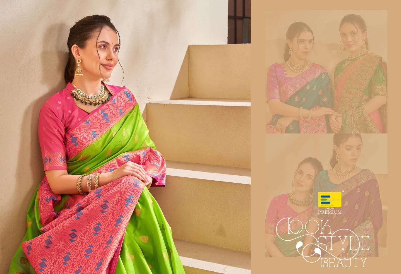 EARTH  FABRICS PRESENTS SUNDHA SILK FANCY SILK SAREES CATALOG WHOLESALER AND EXPORTER IN SURAT