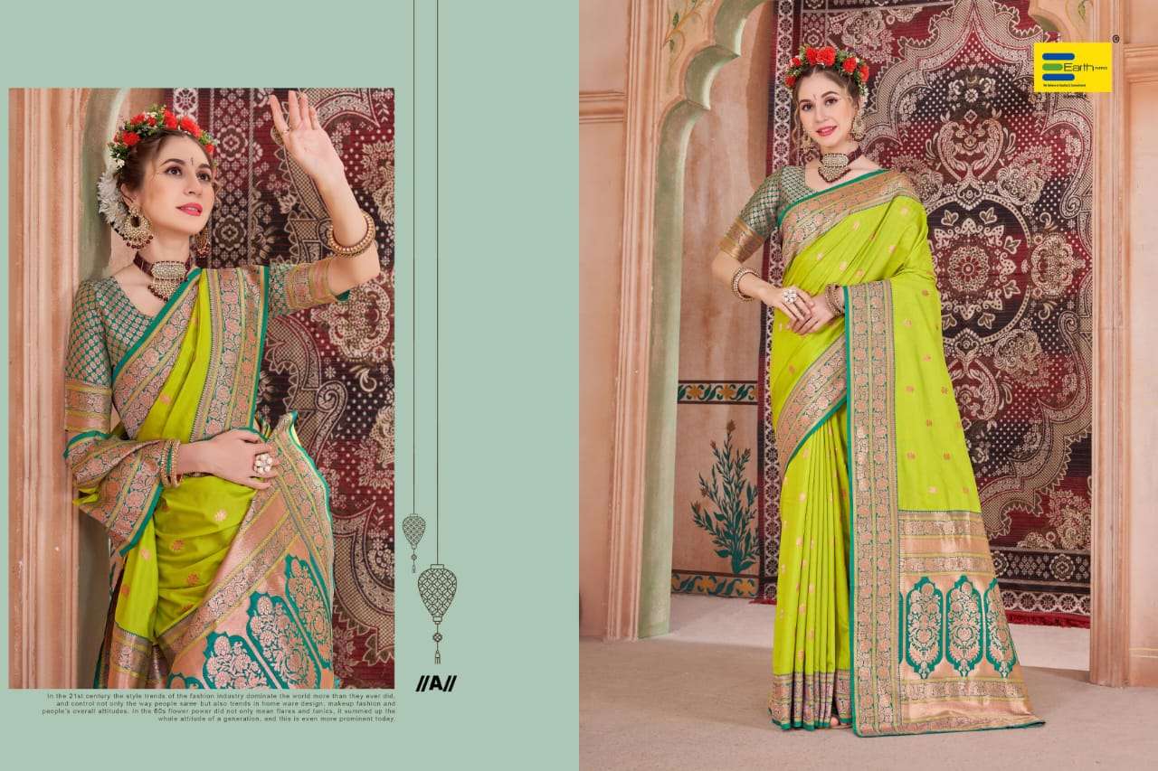 EARTH FABRICS RANGRITA PRESENTS FANCY SOFT SILK SAREES CATALOG WHOLESALER AND EXPORTER IN SURAT