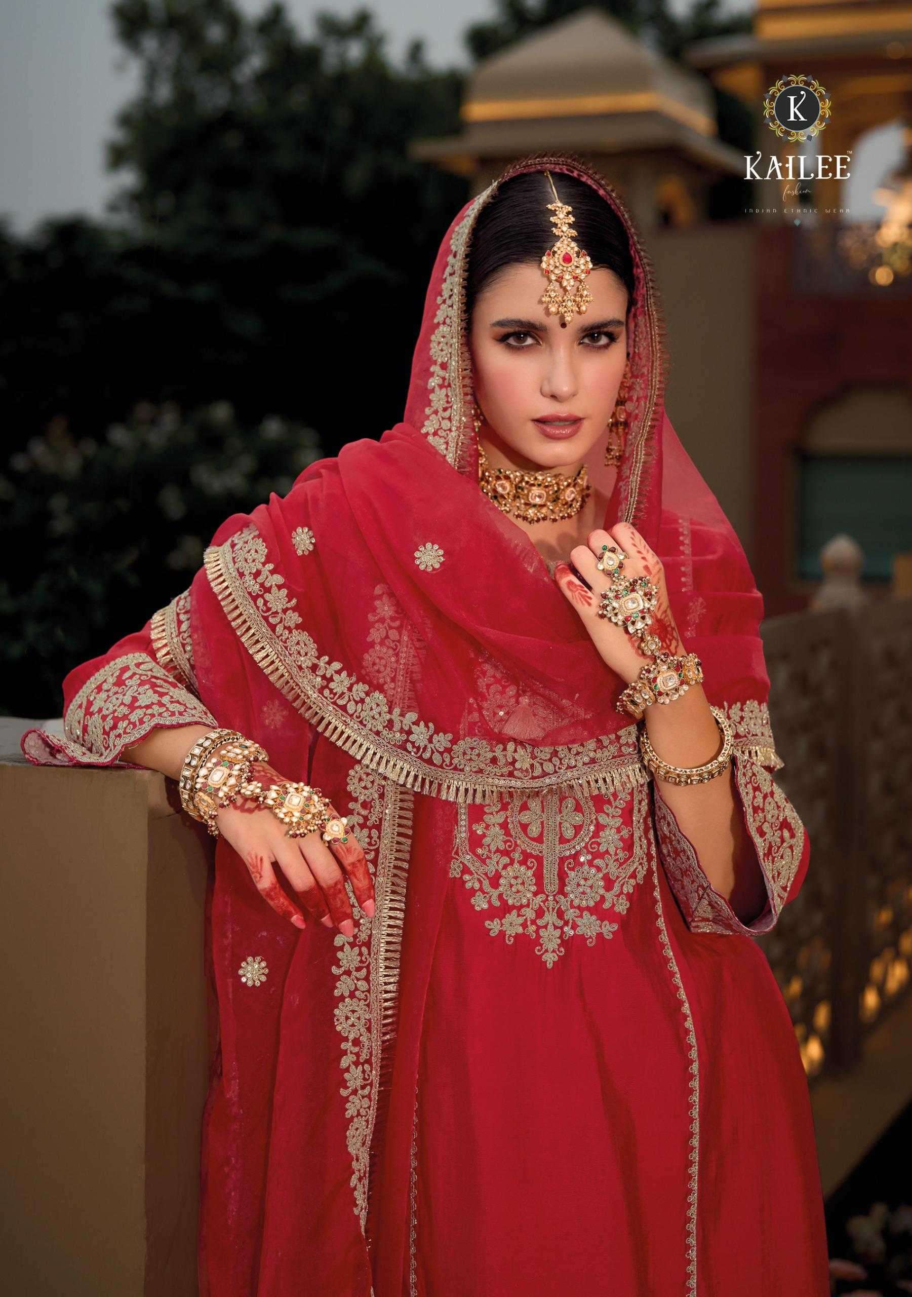 KAILEE FASHION PRESENT SUHAGINI VOL-5 VISCOSE SILK READYMADE PARTY WEAR 3PCS SUIT CATALOG WHOLOESALER AND EXPORTER 