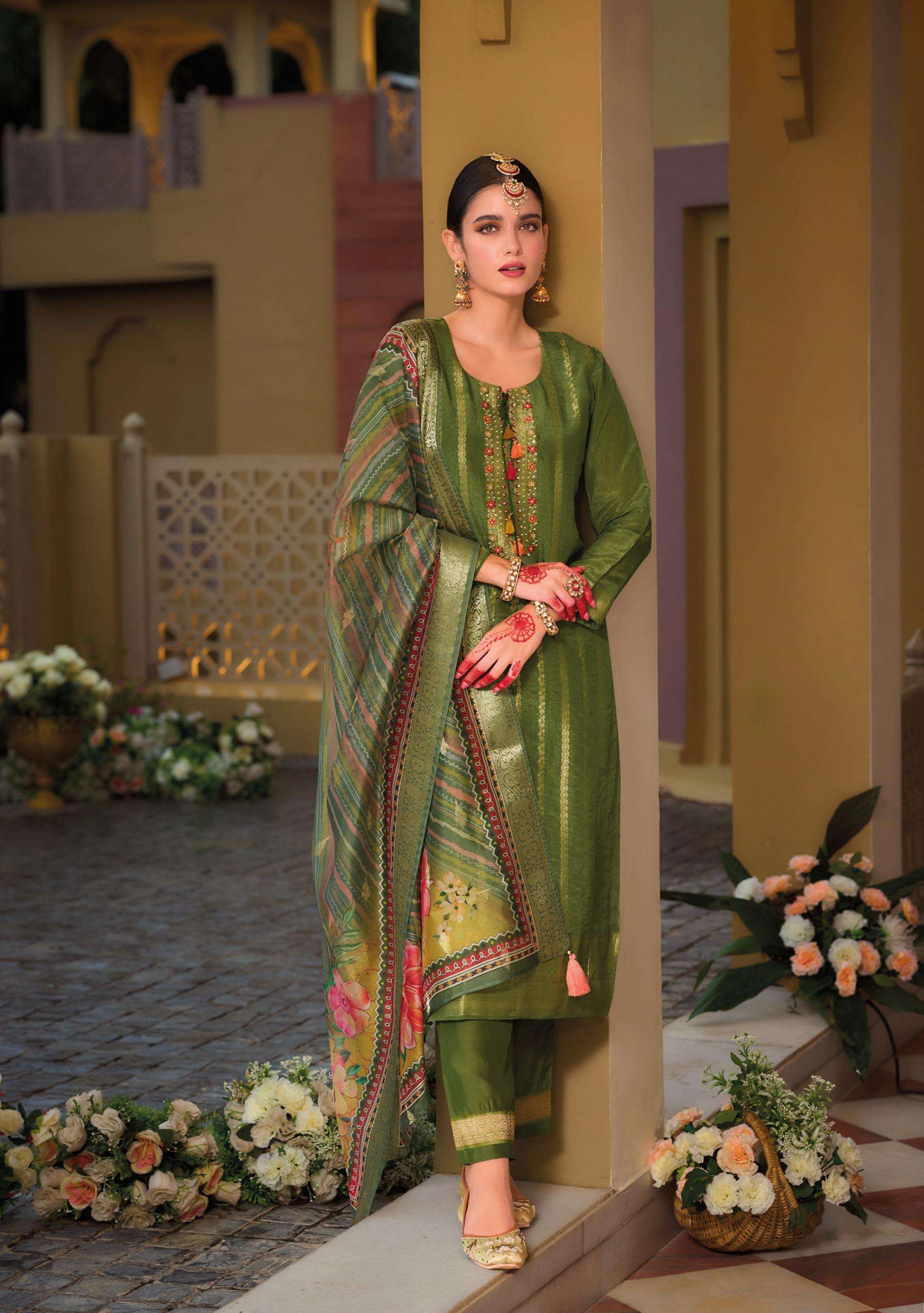 KAILEE FASHION PRESENTS PEARL READYMADE VISCOSE SILK KURTI BOTTOM DUPATTA FOR FESTIVE WEAR CATALOG WHOLESALER AND EXPORTER 