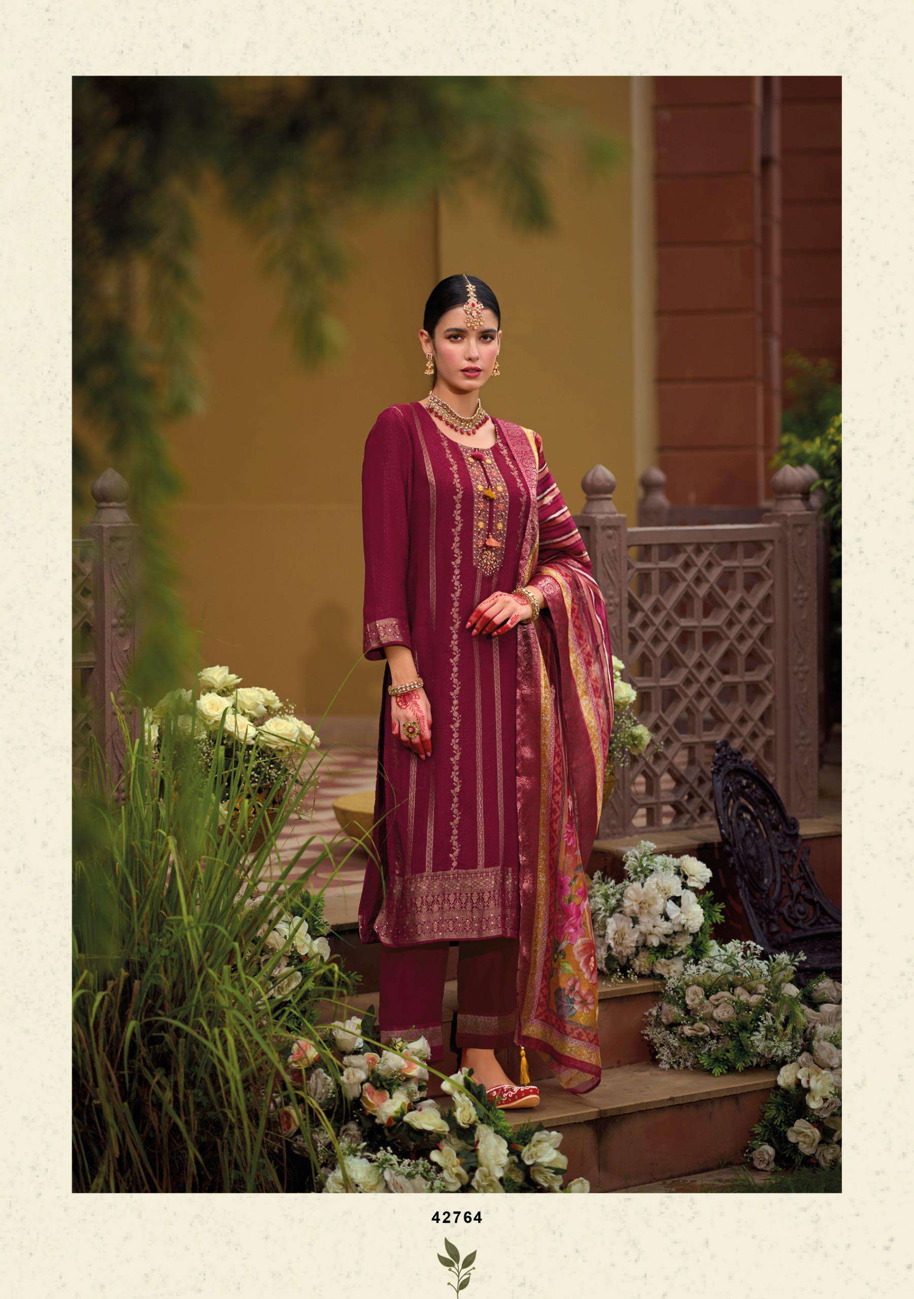 KAILEE FASHION PRESENTS PEARL READYMADE VISCOSE SILK KURTI BOTTOM DUPATTA FOR FESTIVE WEAR CATALOG WHOLESALER AND EXPORTER 