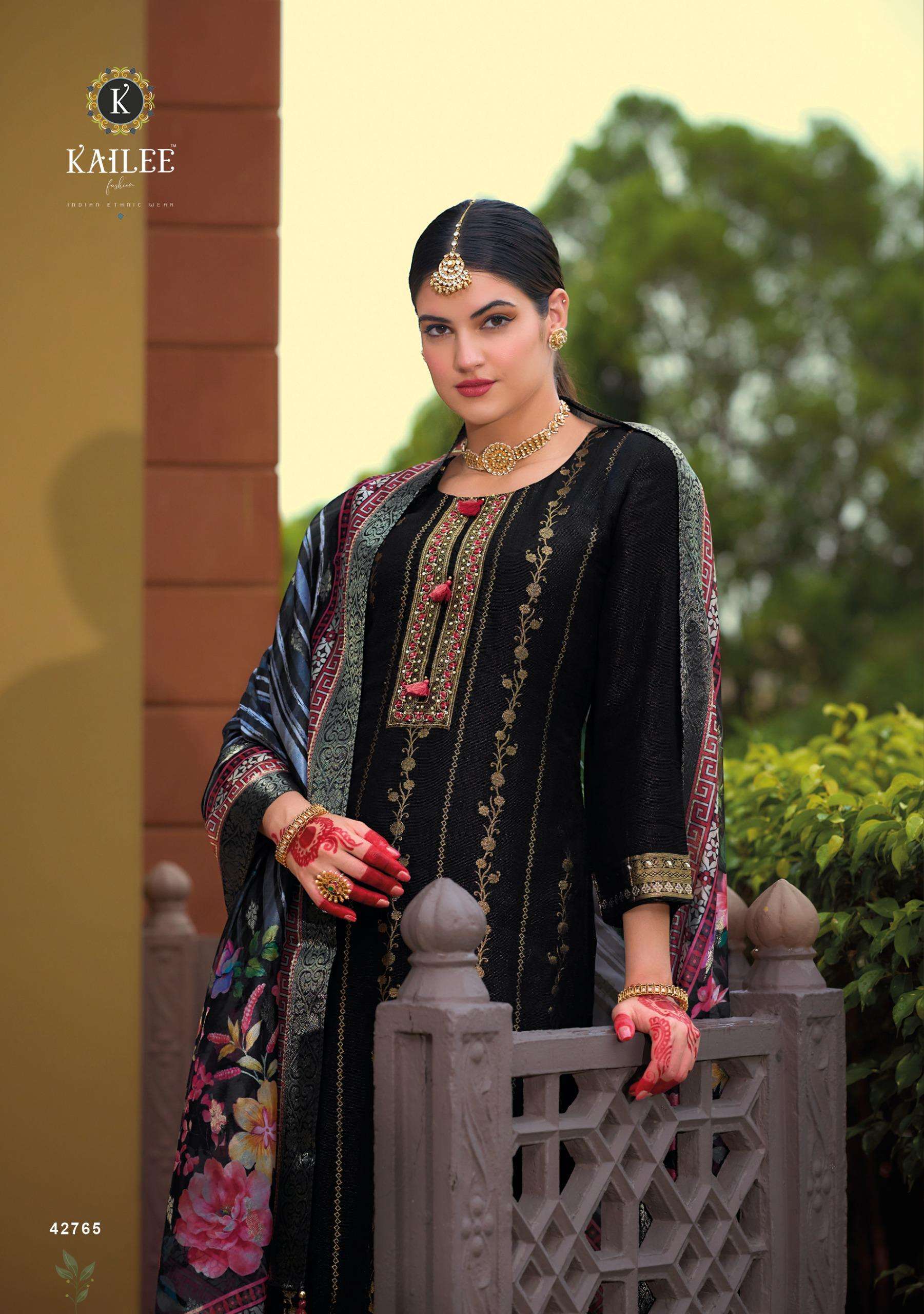 KAILEE FASHION PRESENTS PEARL READYMADE VISCOSE SILK KURTI BOTTOM DUPATTA FOR FESTIVE WEAR CATALOG WHOLESALER AND EXPORTER 