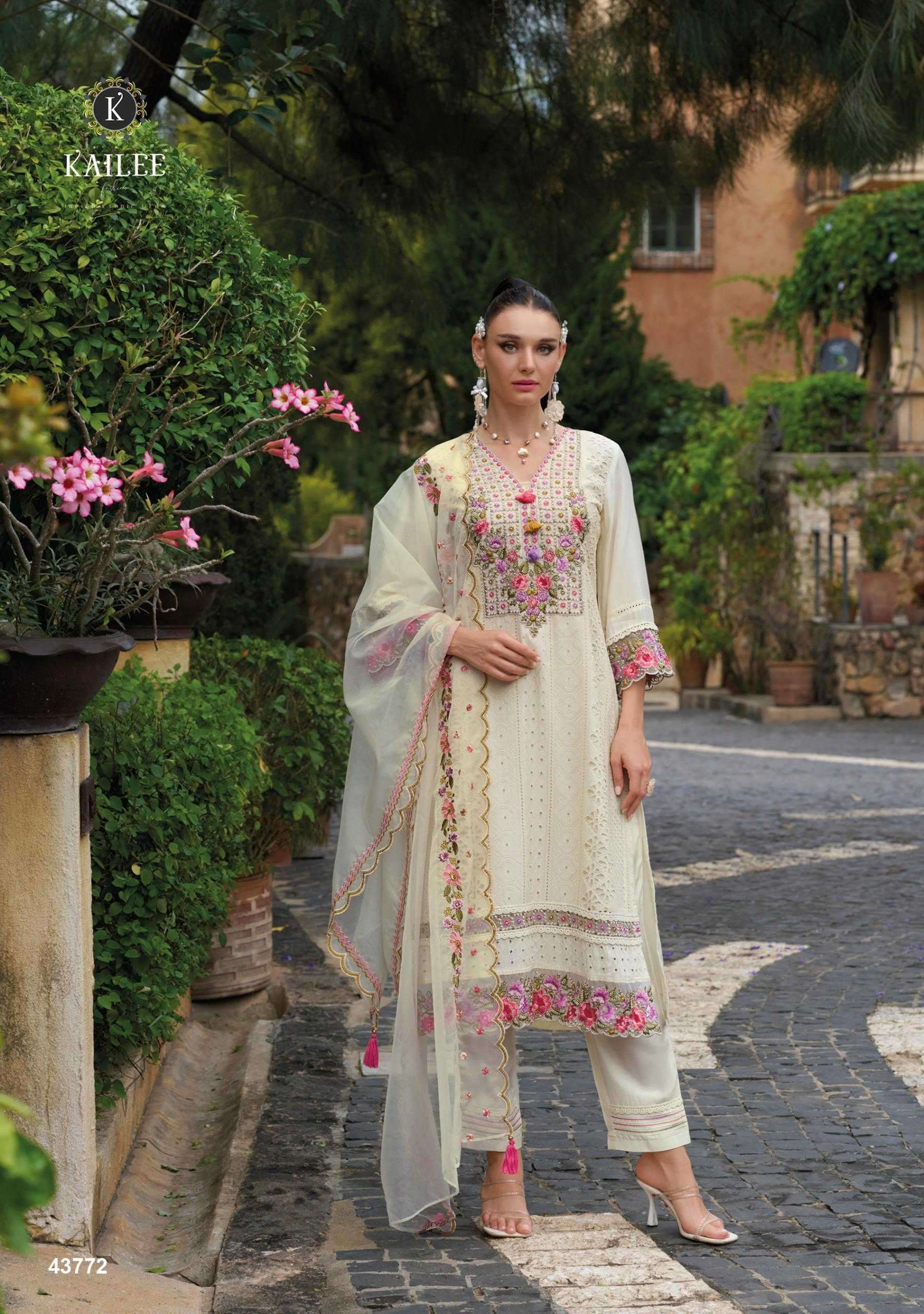 KAILEE FASHION PRESENTS SAFARANAMA VOL-5 VISCOSE MUSLIN CLASSIC READYMADE SALWAR SUIT CATALOG WHOLESALER AND EXPORTER IN SURAT