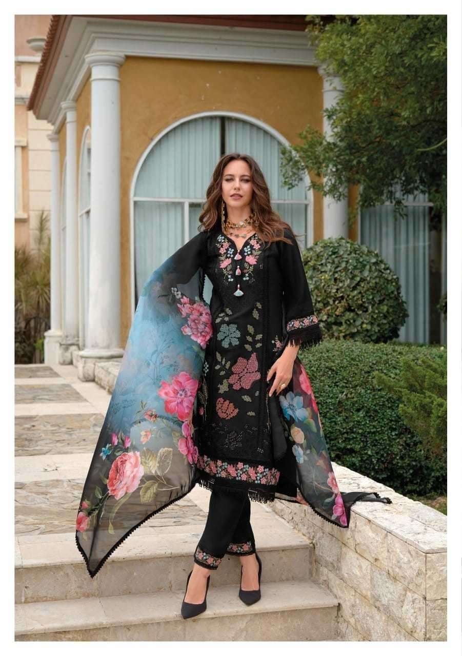 KAILEE FASHION PRESENTS SIFAARA VOL-2 VISCOSE MUSLIN FULL STITCH PARTY WEAR SUIT CATALOG WHOLESALER AND EXPORTER 