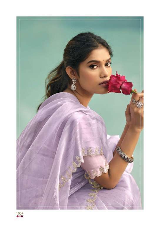 KASHVI CREATION PRESENTS SOLITAIRE VOL-1 ORGANZA SILK SAREE CATALOG WHOLESALER AND EXPORTER IN SURAT