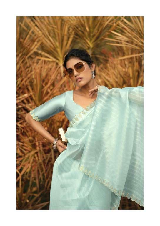 KASHVI CREATION PRESENTS SOLITAIRE VOL-1 ORGANZA SILK SAREE CATALOG WHOLESALER AND EXPORTER IN SURAT