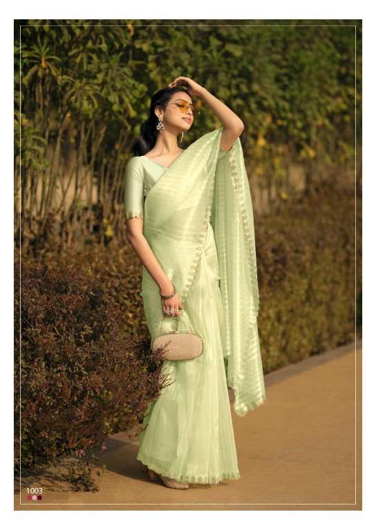 KASHVI CREATION PRESENTS SOLITAIRE VOL-1 ORGANZA SILK SAREE CATALOG WHOLESALER AND EXPORTER IN SURAT