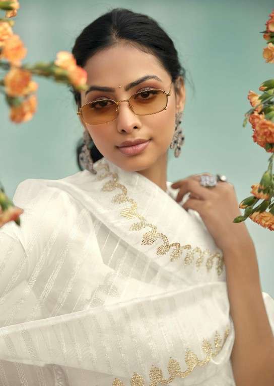 KASHVI CREATION PRESENTS SOLITAIRE VOL-1 ORGANZA SILK SAREE CATALOG WHOLESALER AND EXPORTER IN SURAT