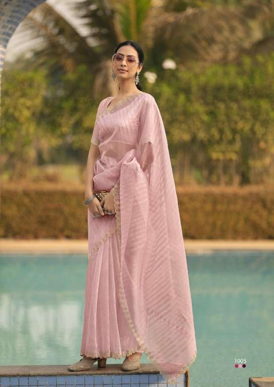 KASHVI CREATION PRESENTS SOLITAIRE VOL-1 ORGANZA SILK SAREE CATALOG WHOLESALER AND EXPORTER IN SURAT