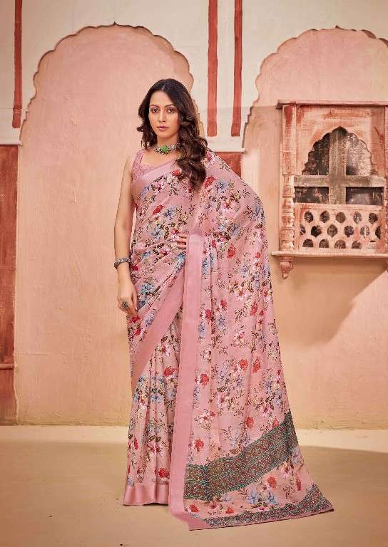 Kashvi Presents Amrapali Vol-2 Wholesale Chiffon Satin Patta Sarees Catalog Wholesaler And Exporter 