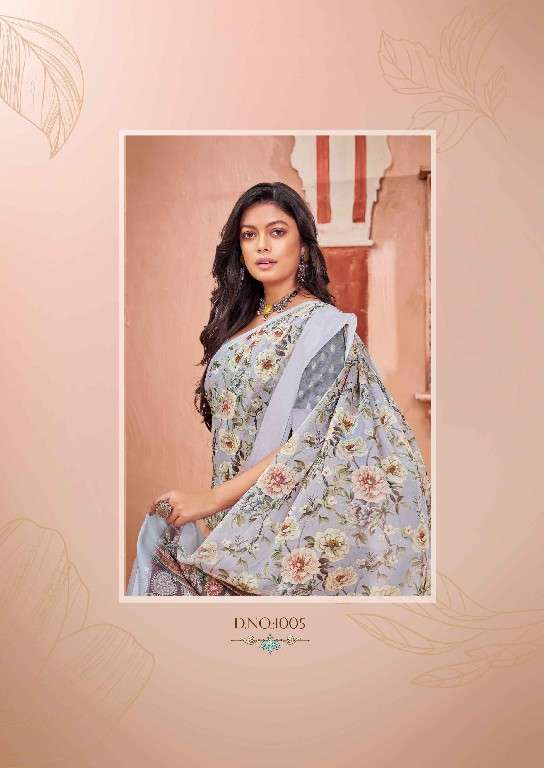 Kashvi Presents Amrapali Vol-2 Wholesale Chiffon Satin Patta Sarees Catalog Wholesaler And Exporter 