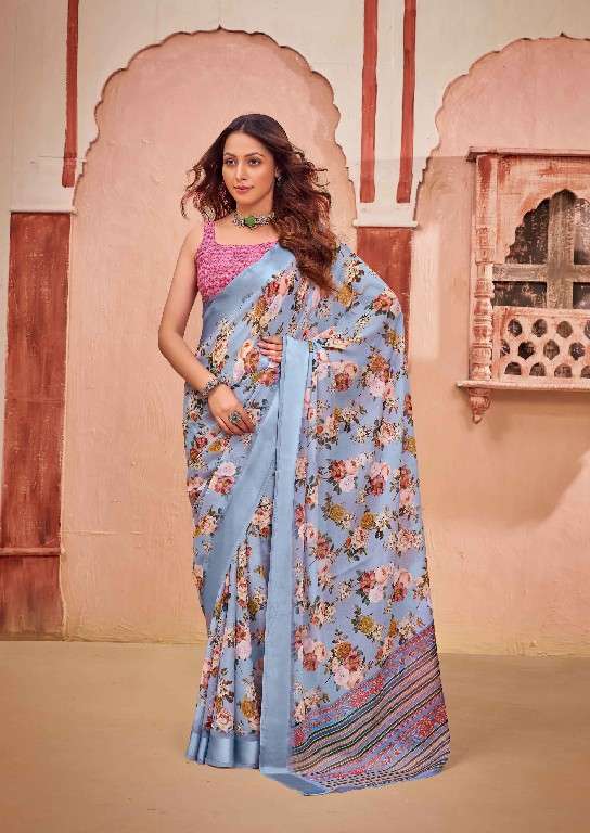 Kashvi Presents Amrapali Vol-2 Wholesale Chiffon Satin Patta Sarees Catalog Wholesaler And Exporter 