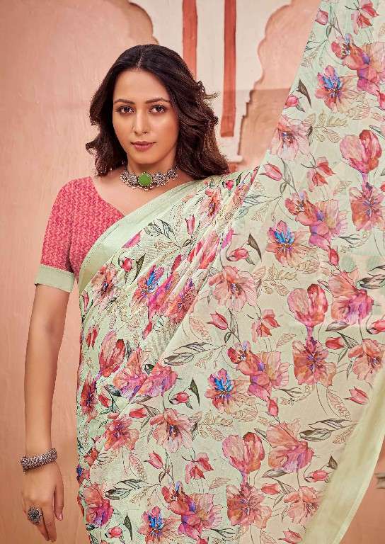 Kashvi Presents Amrapali Vol-2 Wholesale Chiffon Satin Patta Sarees Catalog Wholesaler And Exporter 