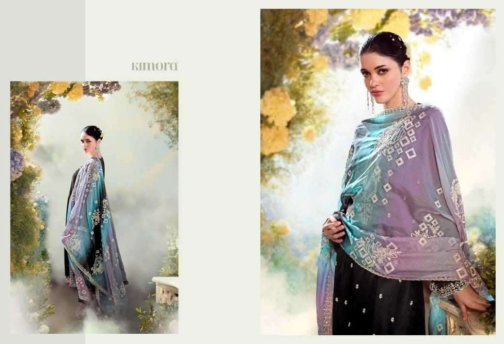 KIMORA PRESENTS DASTOOR VOL-50 2201-2206 MODAL SILK DESIGNER SUITS CATALOG WHOLESALER AND EXPORTER 