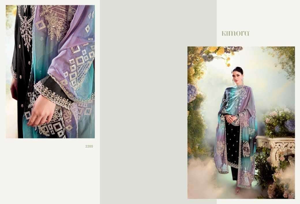 KIMORA PRESENTS DASTOOR VOL-50 2201-2206 MODAL SILK DESIGNER SUITS CATALOG WHOLESALER AND EXPORTER 